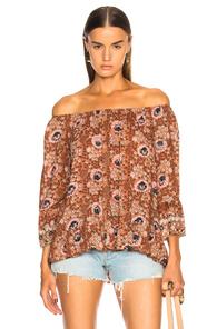 Natalie Martin Mesa Top In Brown,floral