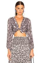 A.l.c. For Fwrd Tie Top In Animal Print,neutral