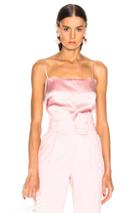 Fleur Du Mal Lace Straight Neck Cami In Pink
