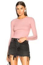 Alexander Wang Long Sleeve Sweater In Pink