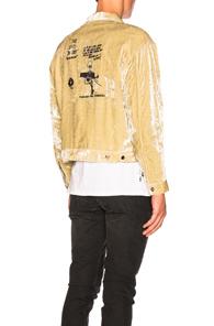 Enfants Riches Deprimes Velour Jacket In Neutrals
