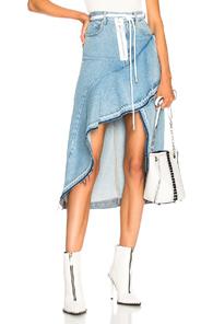 Off-white X Levi's Asymmetric Skirt In Blue
