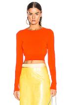 Sies Marjan Gwin Crop Crew Sweater In Orange