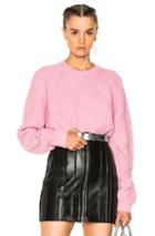 Msgm Ribbed Knit Sweater In Pink