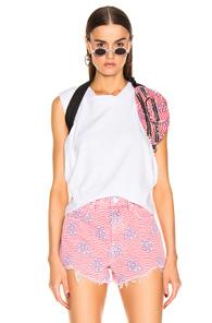 Alexander Wang Draped Racer Back Tank Top In White