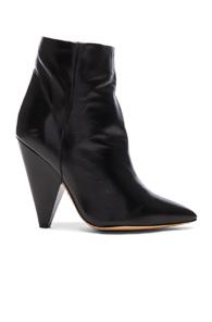 Isabel Marant Leather Leydoni Booties In Black
