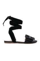 Attico Faille Jole Sandals In Black