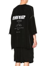 Unravel Boiled Tour Jacquard Boxy Tee In Black