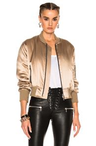 Amiri Silk Bomber In Neutrals