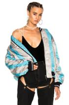 Y Project Striped Bomber Jacket In Blue,gray,stripes