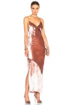 Fleur Du Mal Velvet Slip Dress In Pink
