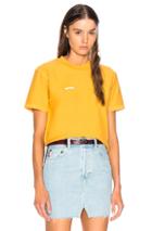 Vetements Fitted Inside Out Tee In Yellow