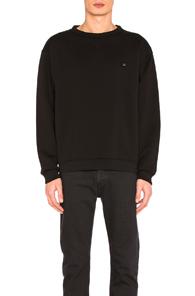 Acne Studios Fint Face Sweatshirt In Black