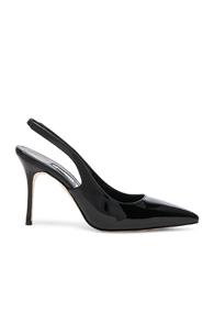 Manolo Blahnik Patent Leather Allura 90 Sandals In Black
