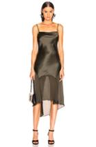 Fleur Du Mal Teardrop Slip Dress In Green