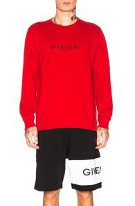 Givenchy Distressed Logo Sweatshirt In Red