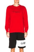 Givenchy Distressed Logo Sweatshirt In Red