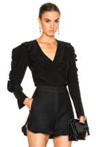Fendi Crepe De Chine Blouse In Black