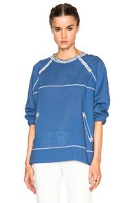 Isabel Marant Etoile Ryker Ellie Ite Top In Blue