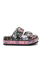 Alexander Mcqueen Leather Sandals In Pink,floral