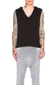 Baja East Stretch Cotton Rib Sleeveless Baja In Black