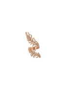 Elise Dray Swirl Feather Ring In Metallics