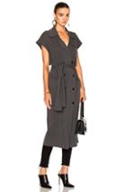 Soyer Marge Sleeveless Trench Coat In Gray