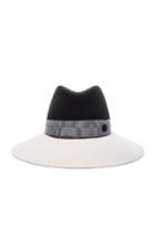 Maison Michel Kate Hat In Black,white