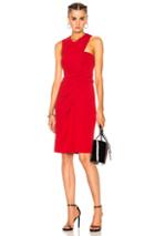 Alexander Wang Asymmetric Draped Midi Dress In Red