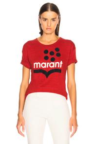 Isabel Marant Etoile Koldia Tee In Red