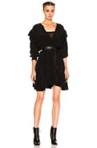 Isabel Marant Etoile Wedy City Flou Ruffled Mini Dress In Black