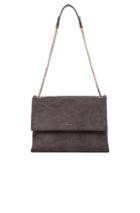 Lanvin Medium Velvet Calfskin Sugar Bag In Gray