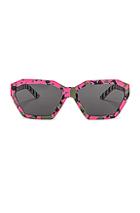Prada Geometric Sunglasses In Pink,black,camo