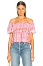 Natalie Martin Daisy Top In Abstract,orange,pink