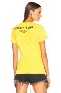 Off-white Quotes Fitted Tee In Yellow