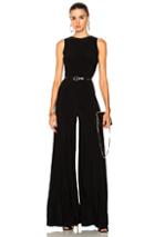 Norma Kamali Sleeveless Low Back Elephant Jumpsuit In Black