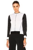 Stella Mccartney Crewneck Jumper In White,black,geometric Print