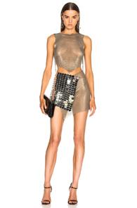 Fannie Schiavoni Mesh And Scale Dress In Metallics