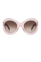 Zanzan Le Tabou Sunglasses In Metallics,pink,animal Print