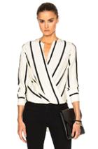 Rag & Bone Max Top In White,stripes