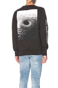 Ksubi Whurld Order Back To Black Crew Sweatshirt In Black