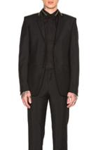 Givenchy Slim Fit Zip Collar Blazer In Black