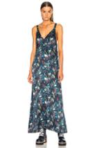 R13 Long Slip Dress In Blue,floral