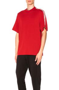 Y-3 Yohji Yamamoto 3-stripes Tee In Red