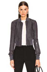 Rick Owens Ribwaist Bomber In Gray