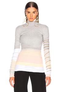 Y Project Rainbow Top In Gray,white,pink