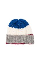 Thom Browne Cable Funmix Hat In Stripes,gray,blue,white