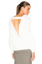 Victoria Beckham Round Sleeve Jumper In White