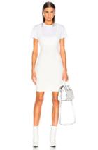 T By Alexander Wang Variegated Compact Dress In White
