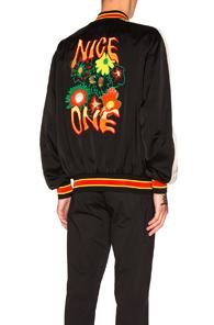 Stella Mccartney Embroidered Bomber Jacket In Black